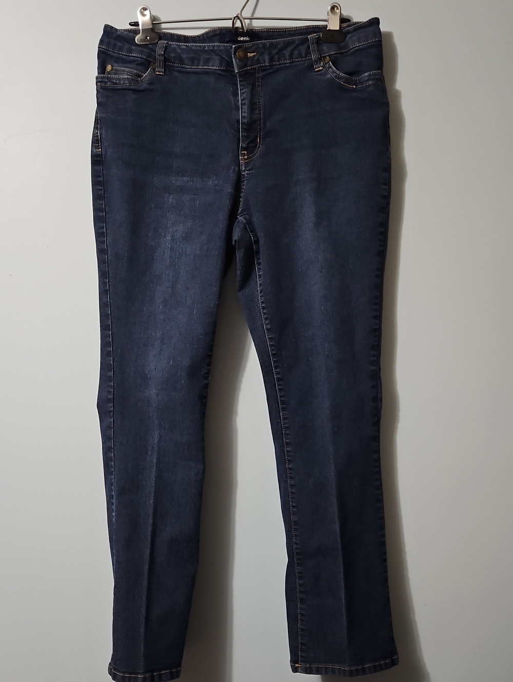 Denim 24/7 Women's Stretch Jeans - Navy Blue Size 14W